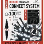 EMOS Základná súprava pre spojojovacie reťaze Standard – cencúle, 2,5 m, vonkajšie, studená biela, č