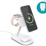 Epico 3 v 1 nabíjací stojanček Made for MagSafe s adaptérom v balení – biely