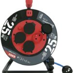 EMOS Počasiu odolný kábel na bubne 25 m, 4 zásuvky, modrý, silikón, 230 V, 1,5 mm2