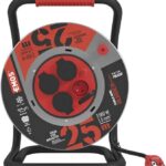 EMOS Guma-neoprén predlž. kábel, bubon kovový – 4z, 25 m, 1,5 mm2