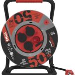 EMOS Guma-neoprén predlž. kábel, bubon kovový – 4z, 50 m, 1,5 mm2