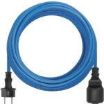EMOS Počasiu odolný kábel 10 m, 1 zásuvka, modrý, silikon, 230 V, 1,5 mm2