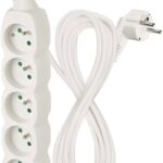 EMOS Predlžovací kábel – 5 zásuviek, 5 m, 3× 1,5 mm2, biely