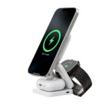 Kuxiu X55 3-In-1 Foldable Magnetic Wireless Charging Station – White