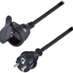 Solight predlžovací prívod – spojka, 20 m, 3× 1,5 mm2, gumová, čierna