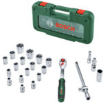 BOSCH Sada s račňou 1/2″, nástrčné hlavice 8 – 32 mm, 2 predlžovacie tyče, puzdro 25 ks 1.600.A02.Z9F