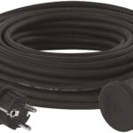 Emos Predlžovací kábel gumový 20m 3 × 1.5mm, čierny