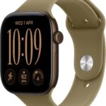 Apple Watch Series 12 42 mm Dark Bronze Aluminum with Olive Sport Band – M/L