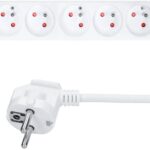 Solight 3 m, 5 zásuviek, USB A + C 20 W PD, vypínač, 3 × 1 mm2, PVC